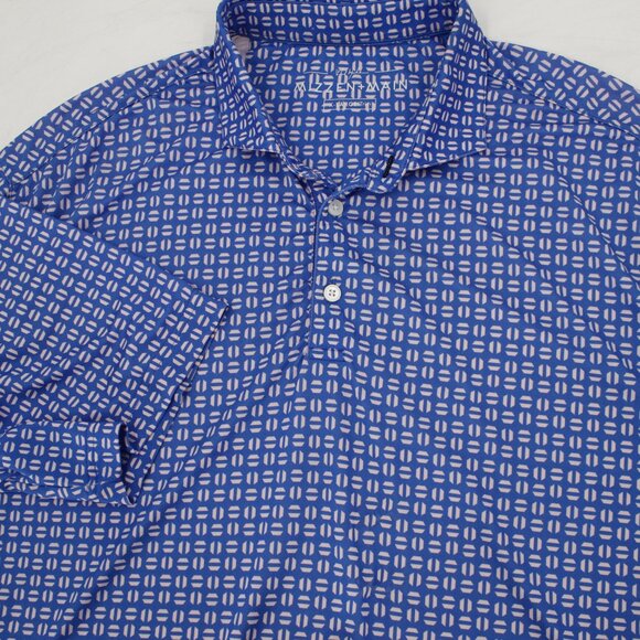 Mizzen main Shirt men's XL Phil Mickelson Golf Polo Pacific Sunset Geo Print - Picture 1 of 13